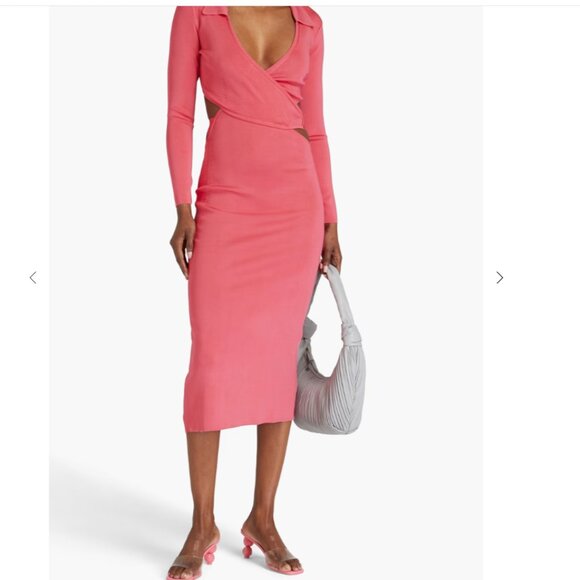 Cult Gaia Cristina  wrap- effect  cutout Knit  midi Dress XS - Picture 8 of 8